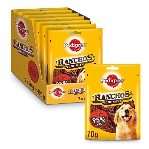 Pedigree Ranchos - Pack de 7 snacks para perro | Sabor ternera Pedigree Ranchos - Pack de 7 snacks para perro | Sabor ternera