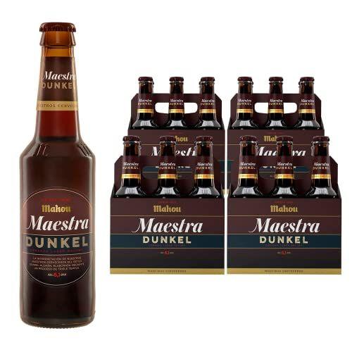 Mahou Maestra Dunkel - Pack de 48 botellas de cerveza Lager Española Premium