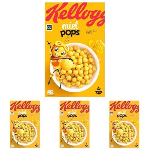Kellogg's - Pack de 4 cajas cereales de arroz inflado con sabor a miel