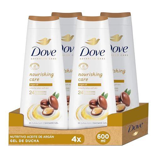 Dove Advanced Care - Pack de 4 geles de ducha con aceite de argán