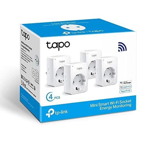 Tapo (4 paquetes) – 4 paquetes de mini enchufes inteligente Wi-Fi 