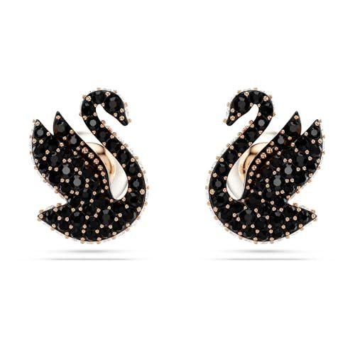 Swarovski - Pendientes de botón Swan 