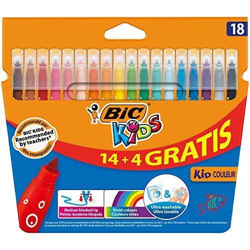 BIC Kids Kid Couleur - Blíster de 14 + 4 rotuladores de colorear para aprendizaje