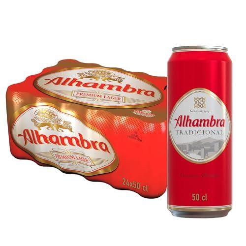 Alhambra Tradicional - Pack de 24 latas de cerveza lager suave