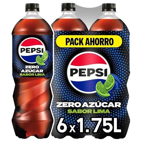 Pepsi zero Lima - Pack de 6 botellas de refresco de cola con Zero Azúcar