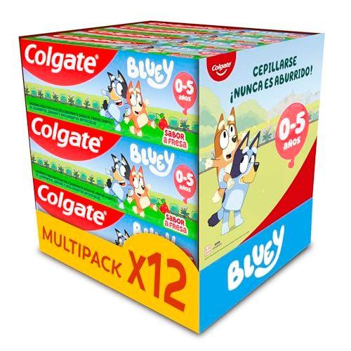 Colgate Kids Bluey - Pack de 12 tubos de pasta sabor fresa