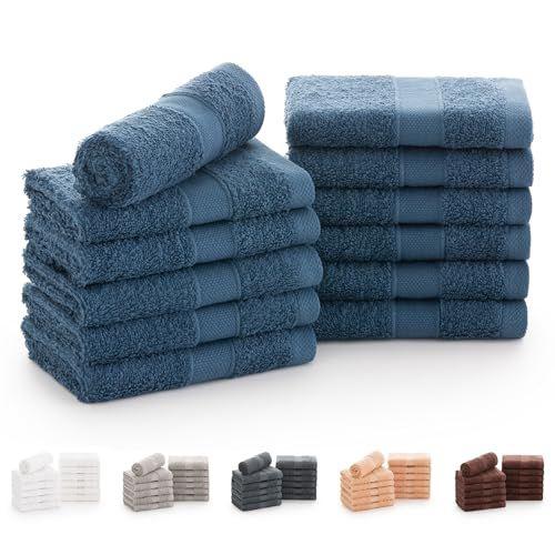 Todocama - Juego de 12 toallas de mano (30x30 cm) | 100% algodón | 550 gsm premium Todocama - Juego de 12 toallas de mano (30x30 cm) | 100% algodón | 550 gsm premium