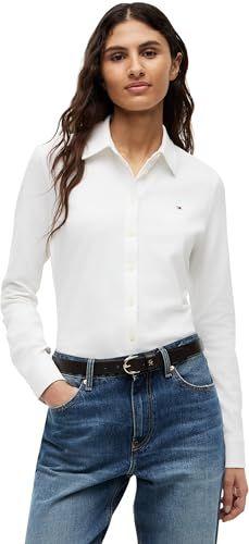 Tommy Hilfiger - Camisa slim con cuello francés para mujer