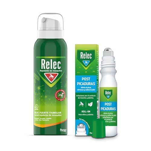 Relec Fuerte Familiar - Pack de aerosol antimosquitos+ roll-on post picaduras