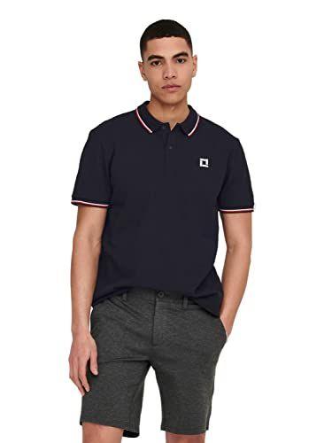 ONLY & SONS - Polo regular con cuello para hombre 