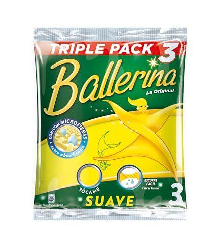 BALLERINA - 3 unidades de bayeta amarilla